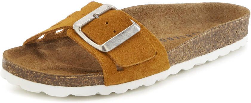 Elbsand Slippers Sandalen van hoogwaardig leer met zacht comfortkurk voetbed