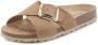 Elbsand Slippers Mule Sandalen open schoen Mule sandaal open schoen hoogwaardig leer zacht kurken voetbed - Thumbnail 2
