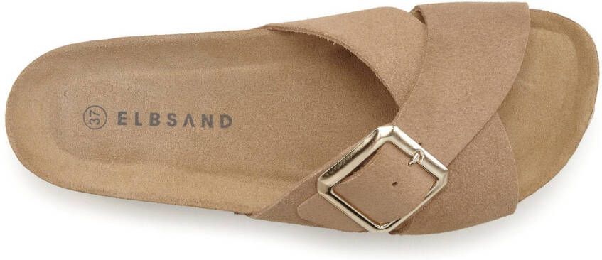 Elbsand Slippers Mule Sandalen open schoen Mule sandaal open schoen hoogwaardig leer zacht kurken voetbed