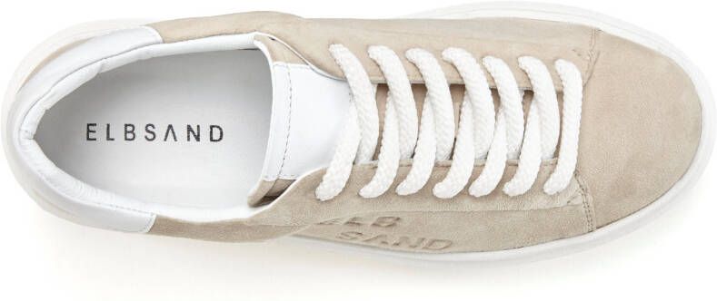 Elbsand Sneakers Veterschoen vrijetijdsschoen van leer met modieuze plateaus zool