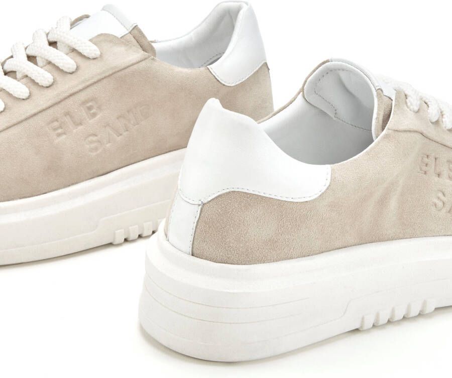 Elbsand Sneakers Veterschoen vrijetijdsschoen van leer met modieuze plateaus zool