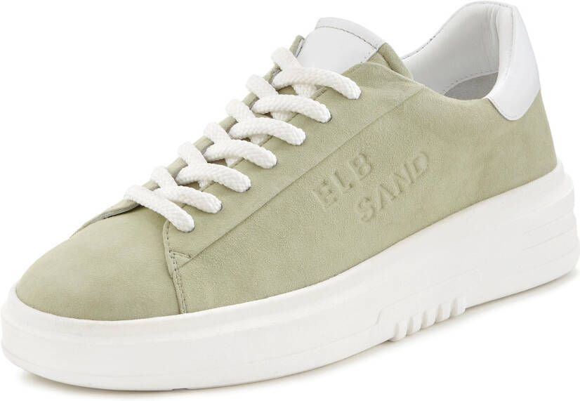 Elbsand Sneakers Veterschoen vrijetijdsschoen van leer met modieuze plateaus zool