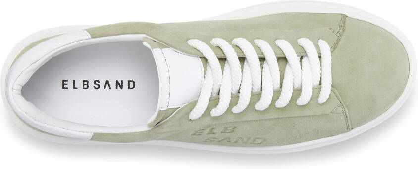 Elbsand Sneakers Veterschoen vrijetijdsschoen van leer met modieuze plateaus zool