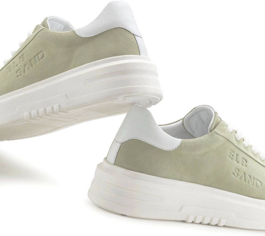 Elbsand Sneakers Veterschoen vrijetijdsschoen van leer met modieuze plateaus zool