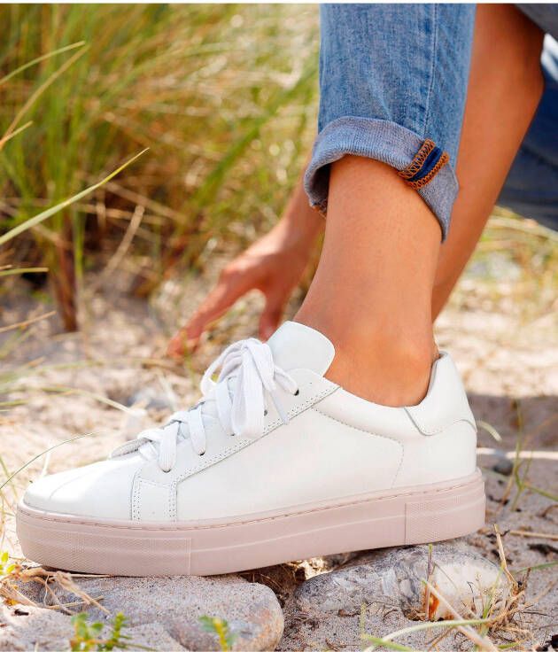 Elbsand Sneakers Veterschoen vrijetijdsschoen leer zachte frotté binnenvoering