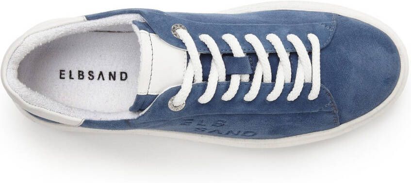 Elbsand Sneakers Veterschoen vrijetijdsschoen van leer met modieuze plateaus zool
