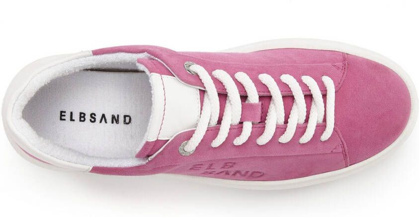 Elbsand Sneakers Veterschoen vrijetijdsschoen van leer met modieuze plateaus zool