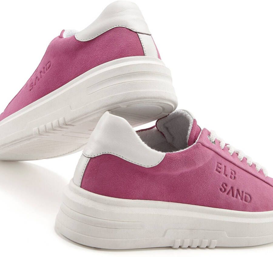 Elbsand Sneakers Veterschoen vrijetijdsschoen van leer met modieuze plateaus zool