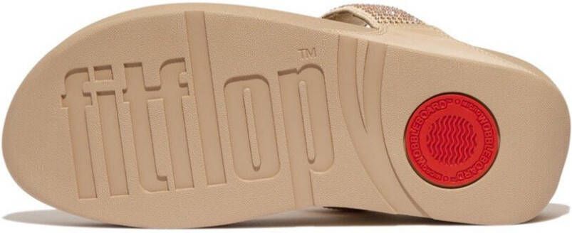 Fitflop Dianets LULU CRYSTAL EMBELLISHED TOE-POST SANDALS HOTFIX sleehak zomerschoen teen-scheider met zachte teenband