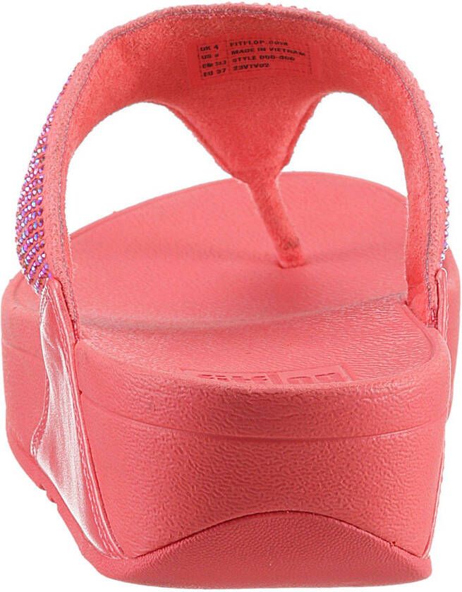 Fitflop Dianets LULU CRYSTAL EMBELLISHED TOE-POST SANDALS HOTFIX sleehak zomerschoen teen-scheider met zachte teenband