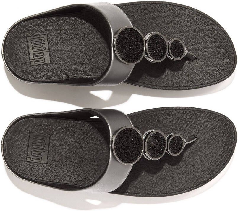 Fitflop Dianets HALO BEAD-CIRCLE METALLIC TOE-POST SANDALS pool slides pantoffel met dempende tussenzooltechnologie