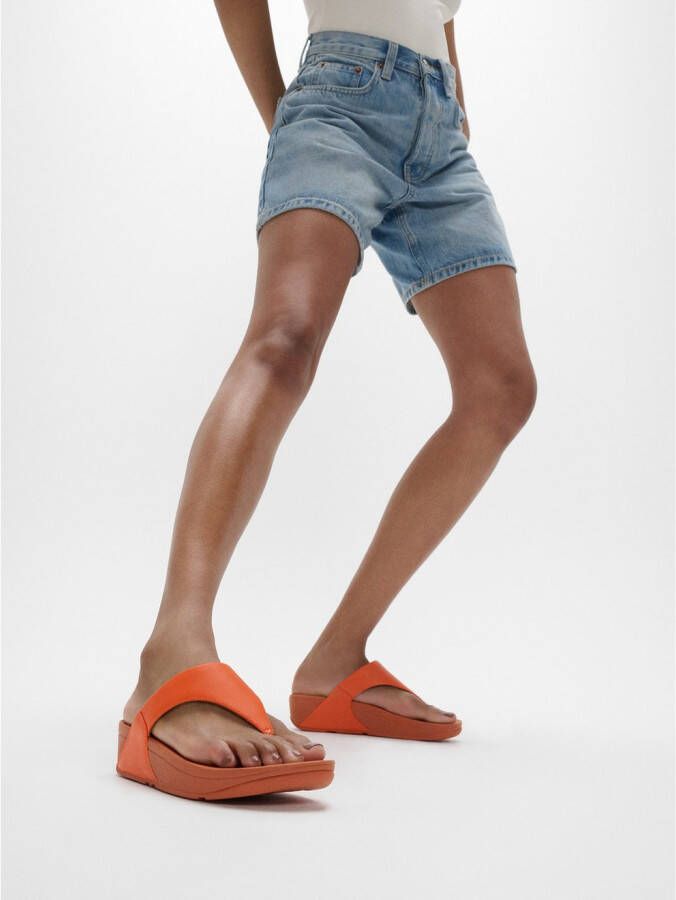 Fitflop Dianets LULU LEATHER TOEPOST pool slides pantoffel badeschoen met sleehak