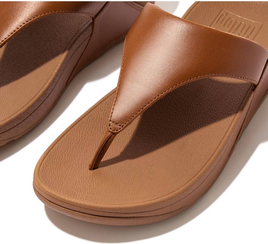 Fitflop Dianets LULU LEATHER TOEPOST pool slides pantoffel badeschoen met sleehak