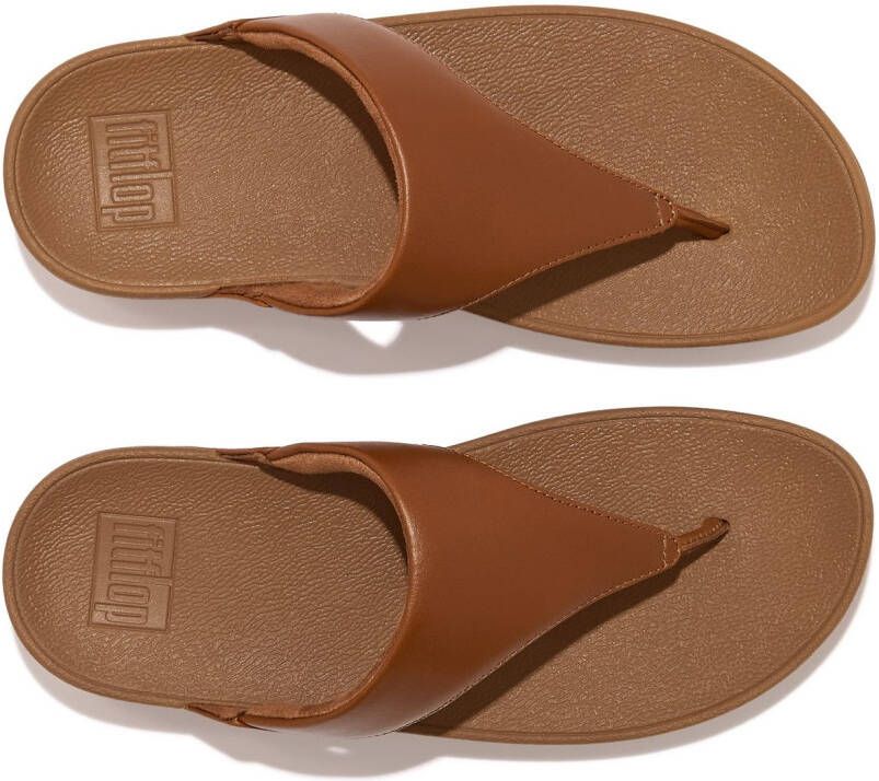 Fitflop Dianets LULU LEATHER TOEPOST pool slides pantoffel badeschoen met sleehak