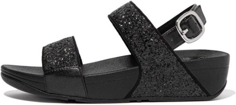 Fitflop Sleehaksandaaltjes LULU GLITTER BACK-STRAP SANDALS zomerschoen sandaal sleehak met fonkelende bandjes