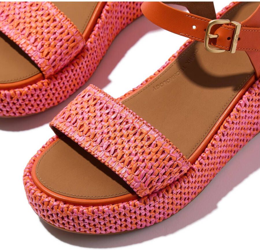 Fitflop Sleehaksandaaltjes PLATFFORMS WOVEN WEDGE plateau sandaal zomerschoen in verfijnde uitstraling