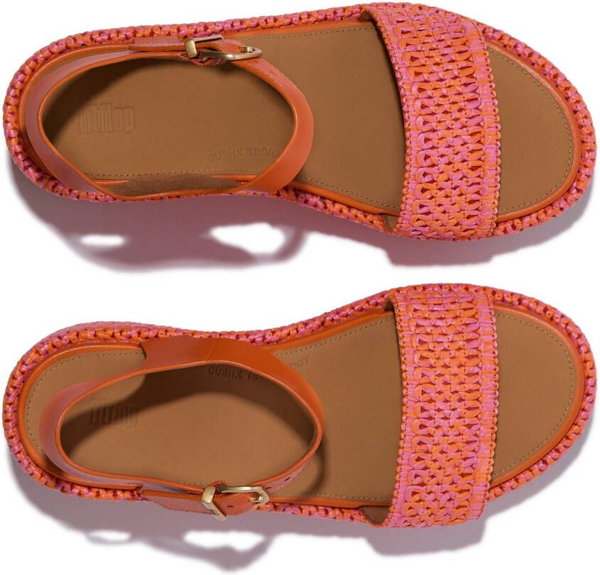 Fitflop Sleehaksandaaltjes PLATFFORMS WOVEN WEDGE plateau sandaal zomerschoen in verfijnde uitstraling