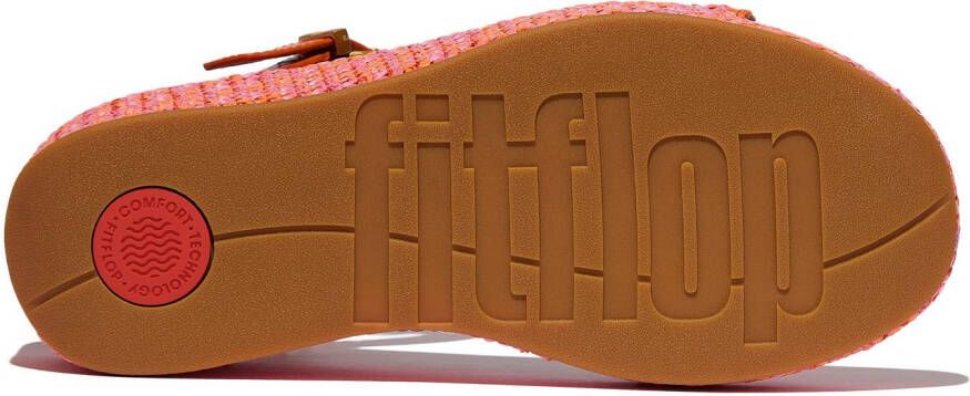 Fitflop Sleehaksandaaltjes PLATFFORMS WOVEN WEDGE plateau sandaal zomerschoen in verfijnde uitstraling