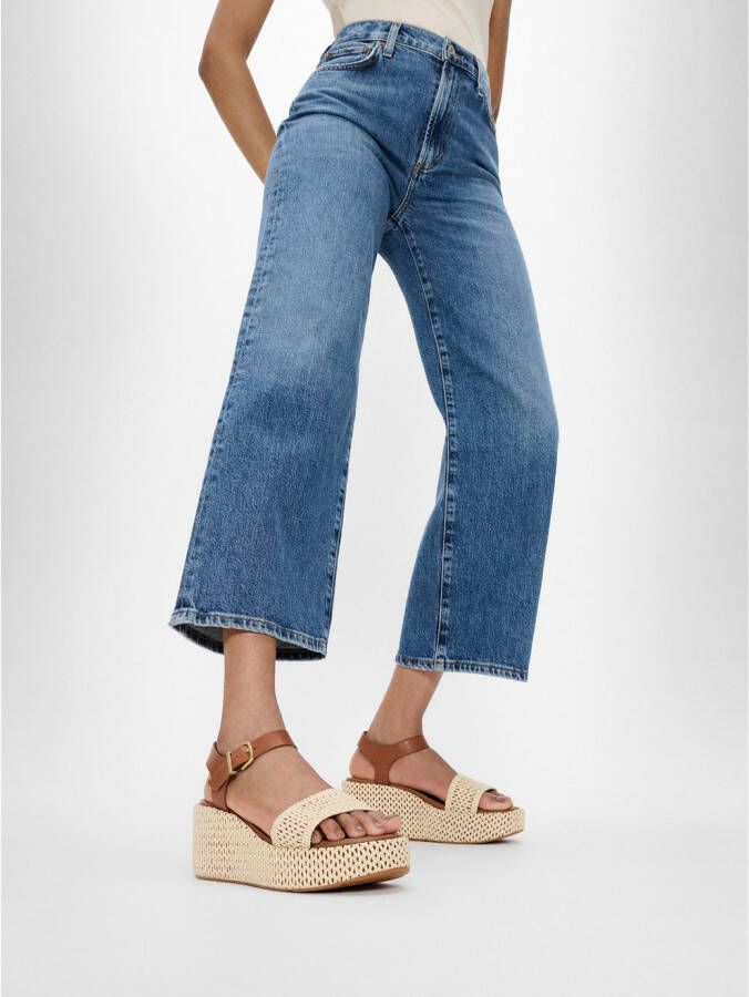 Fitflop Sleehaksandaaltjes PLATFFORMS WOVEN WEDGE plateau sandaal zomerschoen in verfijnde uitstraling