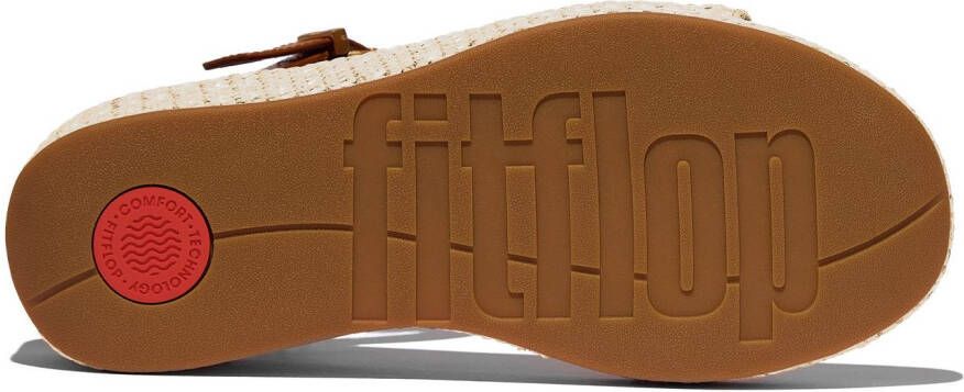Fitflop Sleehaksandaaltjes PLATFFORMS WOVEN WEDGE plateau sandaal zomerschoen in verfijnde uitstraling