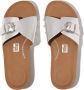 Fitflop Slippers IQUSHION ADJUSTABLE BUCKLE METALLIC-LEATHER SLIDES sleehak zomerschoen slippers met verstelbare bandage - Thumbnail 4