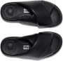 FitFlop Iqushion D-Luxe Padded Leather Cross Slides ZWART - Thumbnail 6