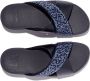 FitFlop Lulu Crystal-Mix Metallic Cross Slides BLAUW - Thumbnail 5