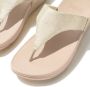 FitFlop Lulu Glitz-Canvas Toe-Post Sandals GOUD - Thumbnail 5