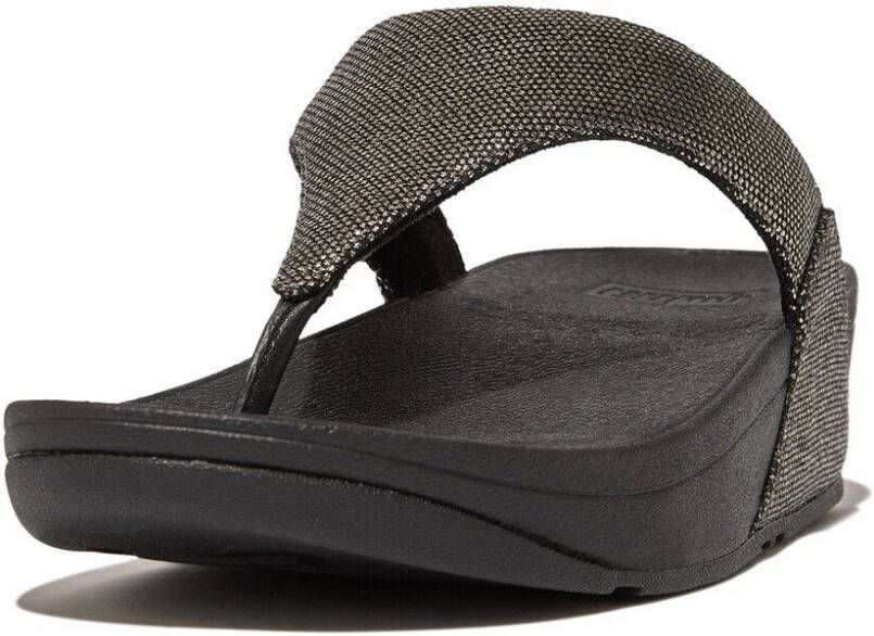 Fitflop Teenslippers LULU GLITZ sleehak zomerschoen microwobbleboard comfortabel voetbed