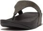 FitFlop Lulu Glitz-Canvas Toe-Post Sandals ZWART - Thumbnail 3