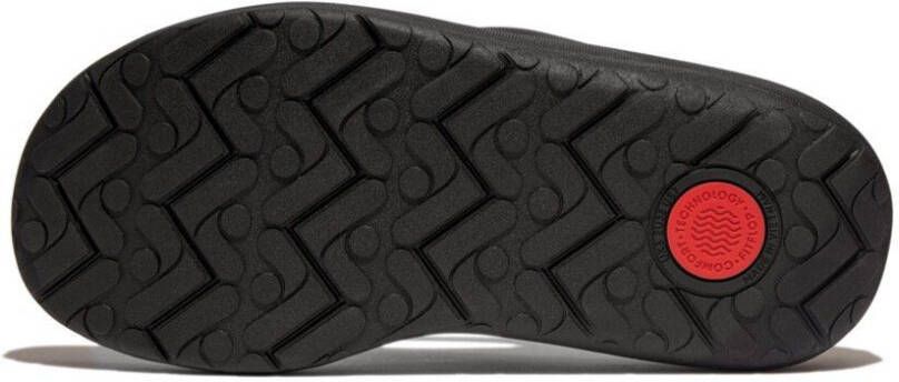 Fitflop Teenslippers RELIEFF RECOVERY TOE-POST SANDALS TONAL RUBBER wig-hak zomerschoen slippers met microwobbleboard