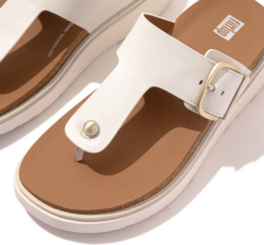 FitFlop Gen-FF Buckle Leather Toe-Post Sandals WIT - Foto 4