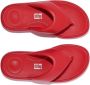 FitFlop Iqushion D-Luxe Padded Leather Toe-Post Sandals ROOD - Thumbnail 7