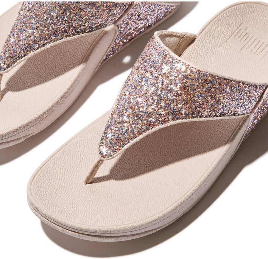 Fitflop Teenslippers LULU dianette pantoffel slides met kleurrijke glitter