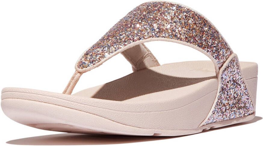 Fitflop Teenslippers LULU dianette pantoffel slides met kleurrijke glitter