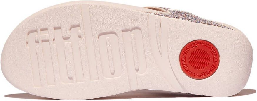 Fitflop Teenslippers LULU dianette pantoffel slides met kleurrijke glitter