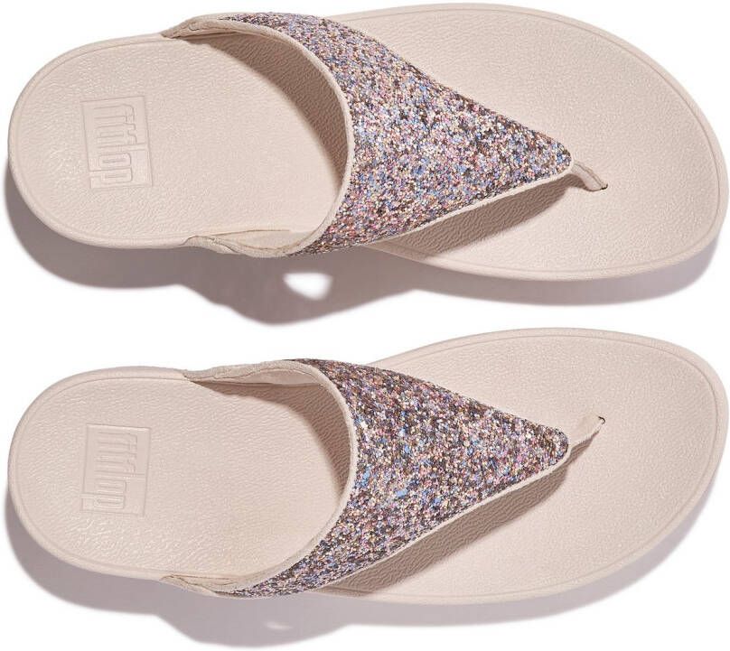 Fitflop Teenslippers LULU dianette pantoffel slides met kleurrijke glitter