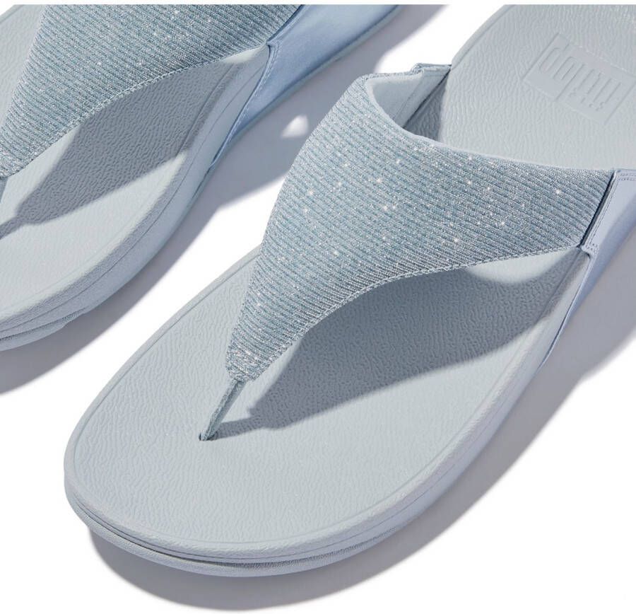 Fitflop Teenslippers LULU SHIMMERLUX TOE-POST SANDALS sleehak zomerschoen slippers in glanzende look