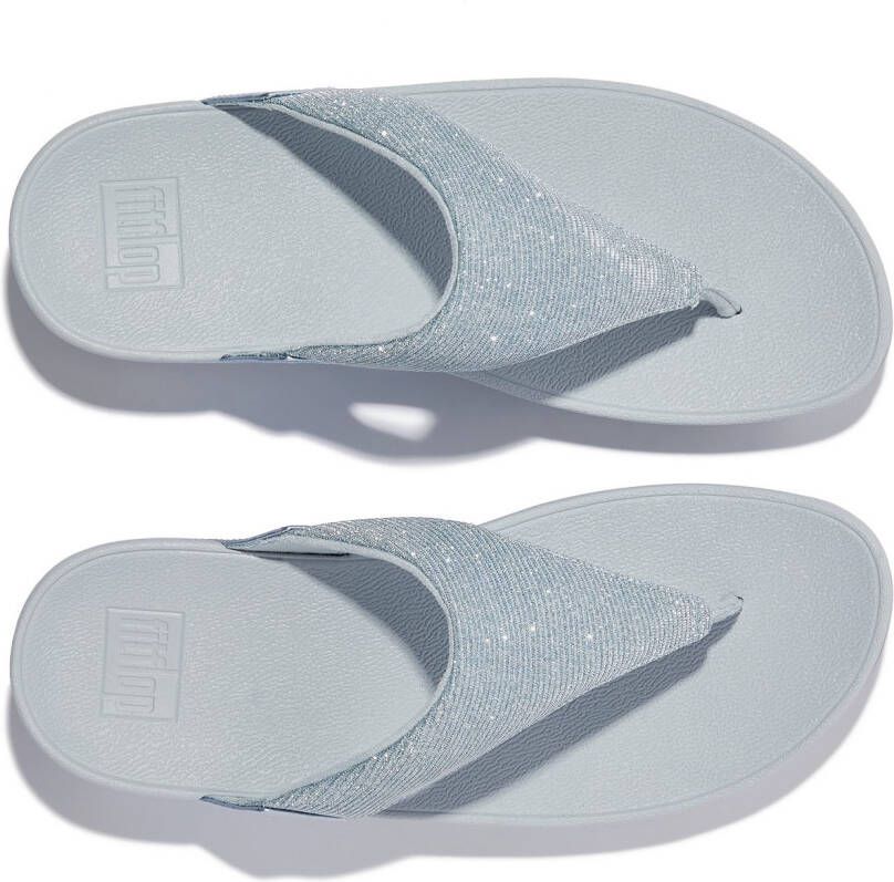 Fitflop Teenslippers LULU SHIMMERLUX TOE-POST SANDALS sleehak zomerschoen slippers in glanzende look