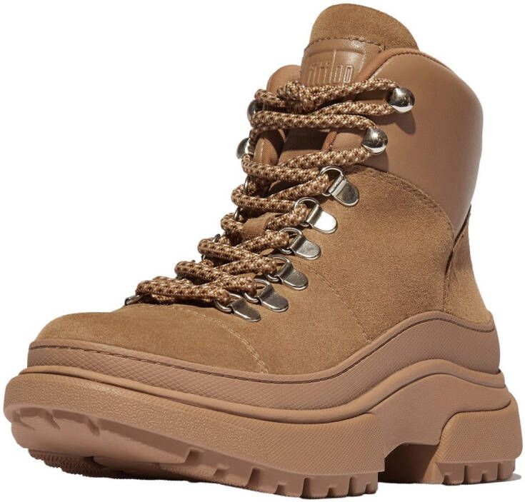 Fitflop Veterschoenen WYLDER SUEDE HIKER-LACE BOOTS Trekking boots veterschoenen met robuuste plateauzool