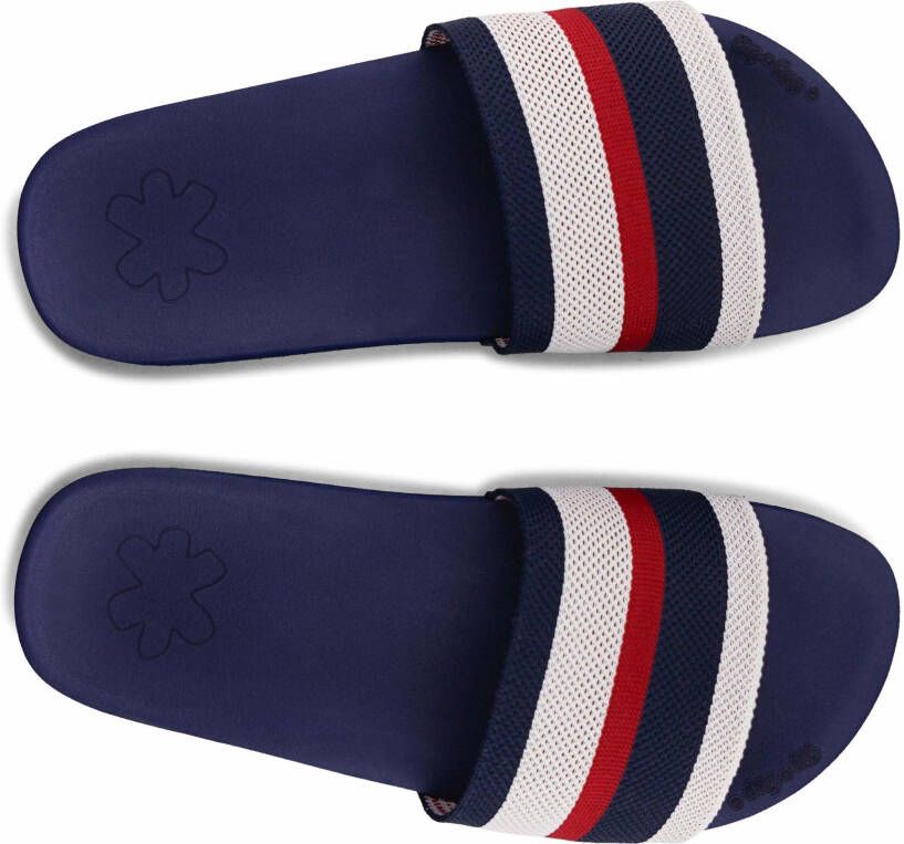 Flip Flop Slippers Pool*knit multi zomerschoen slippers poolslides met modieuze streepjespatroon