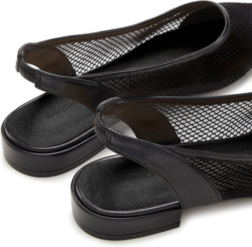 French Connection Ballerina's Slingballerina riemballerina lage schoen instapper sandaal VEGAN