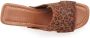French Connection Slippers Mule sandaal open schoen van leer met blokhak - Thumbnail 4