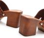 French Connection Slippers Mule sandaal open schoen van leer met blokhak - Thumbnail 6