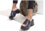 French Connection Slippers Mule sandaal open schoen van leer met modieuze plateausole - Thumbnail 2