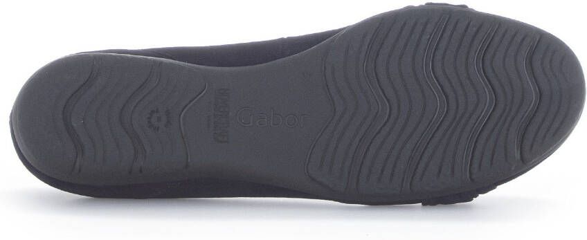 Gabor Ballerina's Platte schoenen slipper met comfortabele elastische afwerking