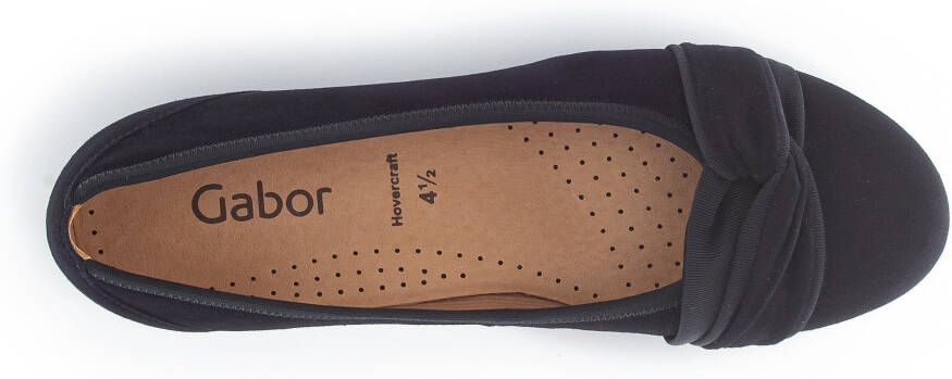 Gabor Ballerina's Platte schoenen slipper met comfortabele elastische afwerking