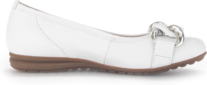 Gabor Ballerina's Florence Trouwschoen platte schoenen slippers met elegante sierketting