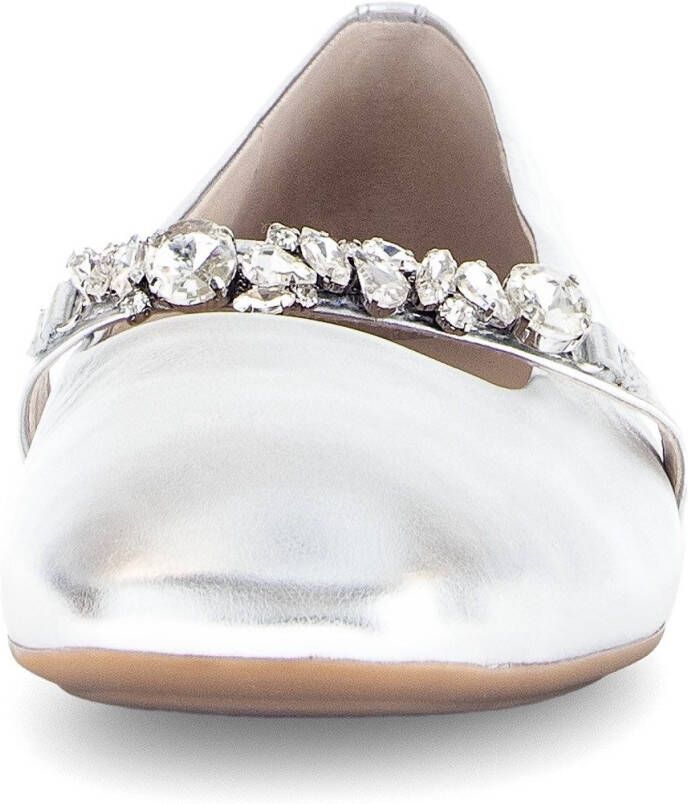Gabor Ballerina's blockhak comfort schoen flats met fonkelende sierstenen