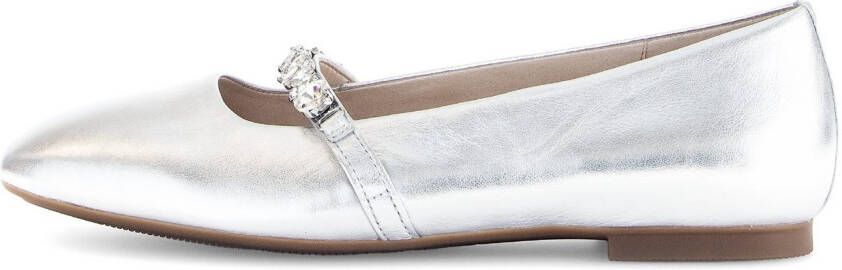 Gabor Ballerina's blockhak comfort schoen flats met fonkelende sierstenen
